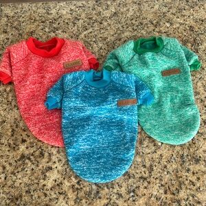 Set of dog fleece sweaters